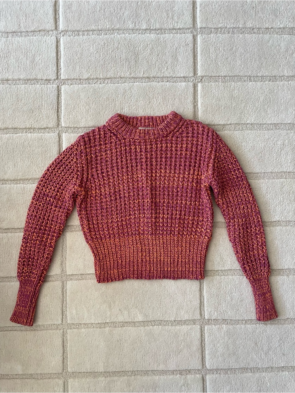 Acne Studios Women's Chunky Knit Crewneck Sweater - Rose Multi